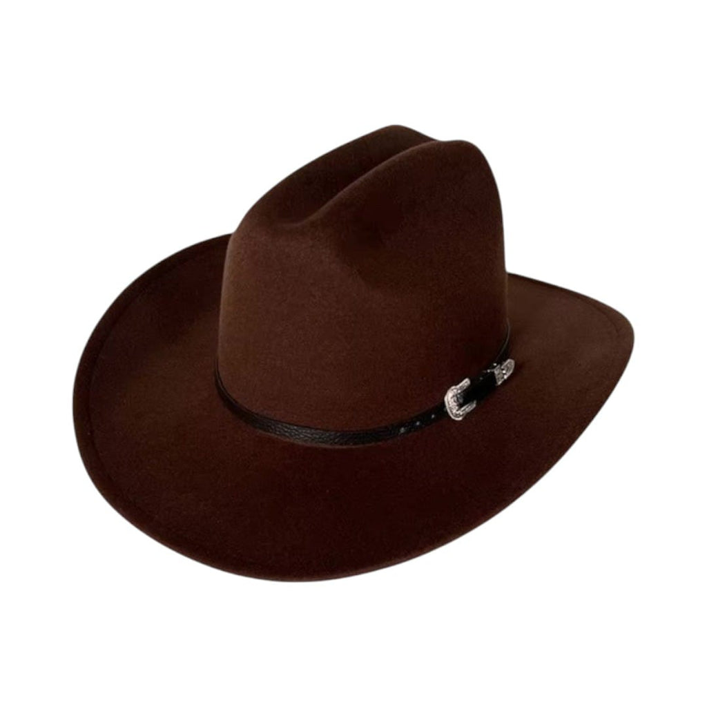 Le Comptoir du Chapeau Marron Chapeau Cowboy Western Vintage Large Bord