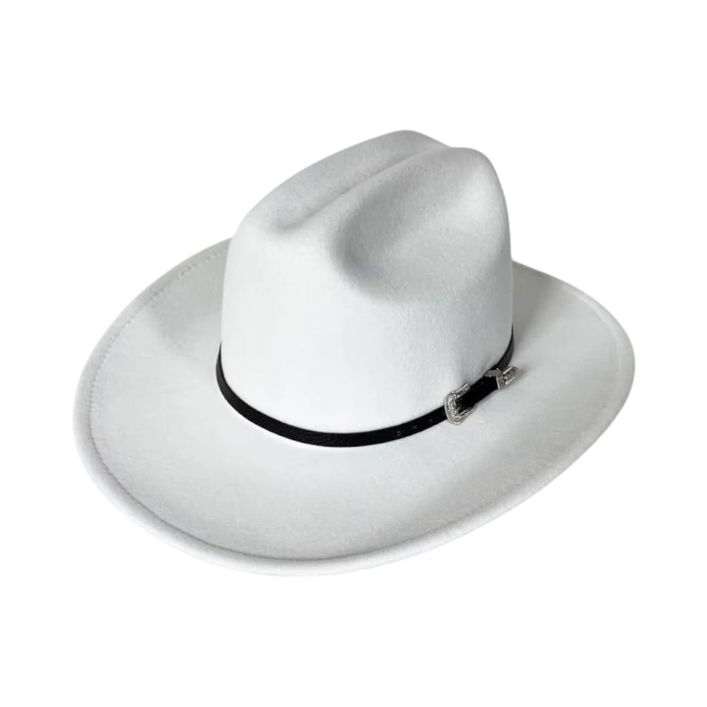 Le Comptoir du Chapeau Blanc Chapeau Cowboy Western Vintage Large Bord