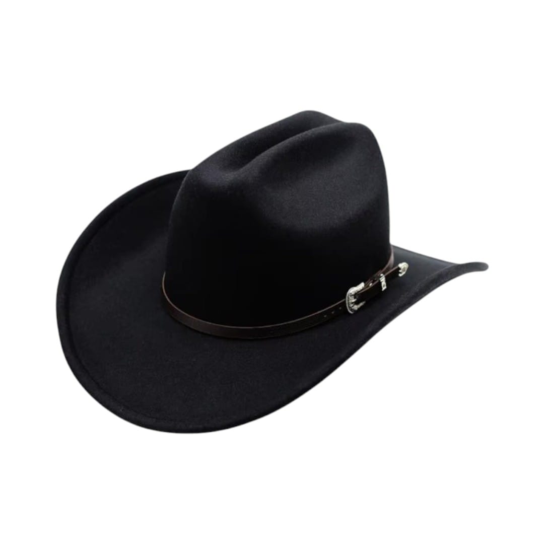 Le Comptoir du Chapeau Noir Chapeau Cowboy Western Vintage Large Bord Image