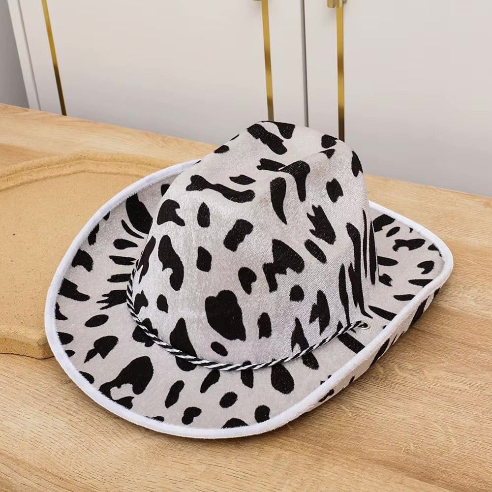 Le Comptoir du Chapeau Chapeau Cowgirl Blanc Étoile Rose