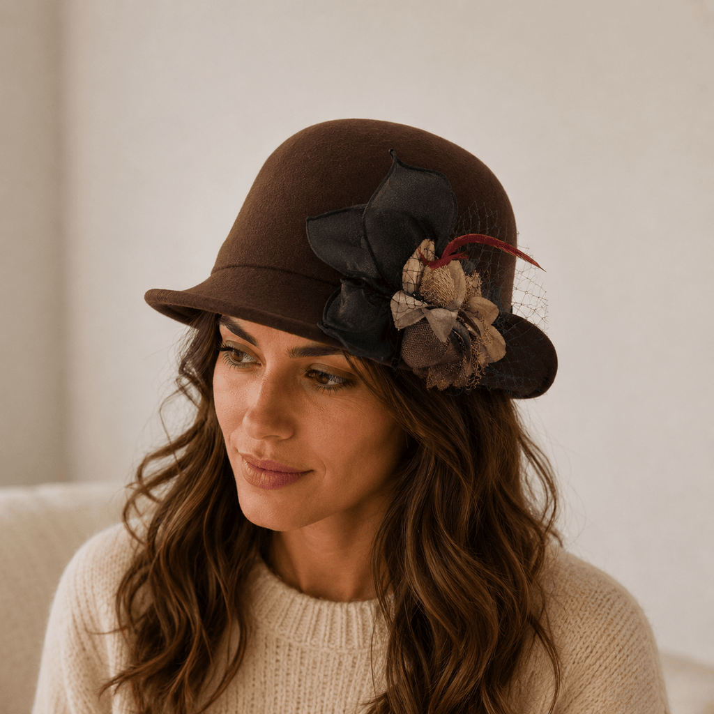 Le Comptoir du Chapeau Chapeau Femme Laine Cérémonie Ruban