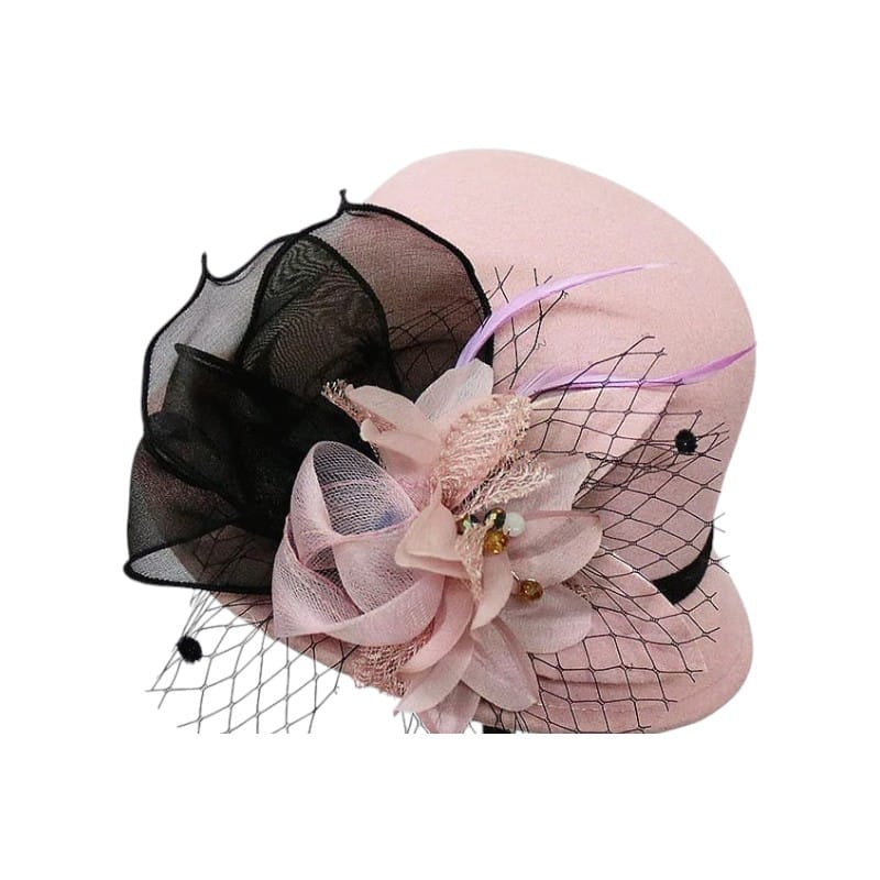 Le Comptoir du Chapeau Violet Clair / Taille unique Chapeau Femme Laine Cérémonie Ruban