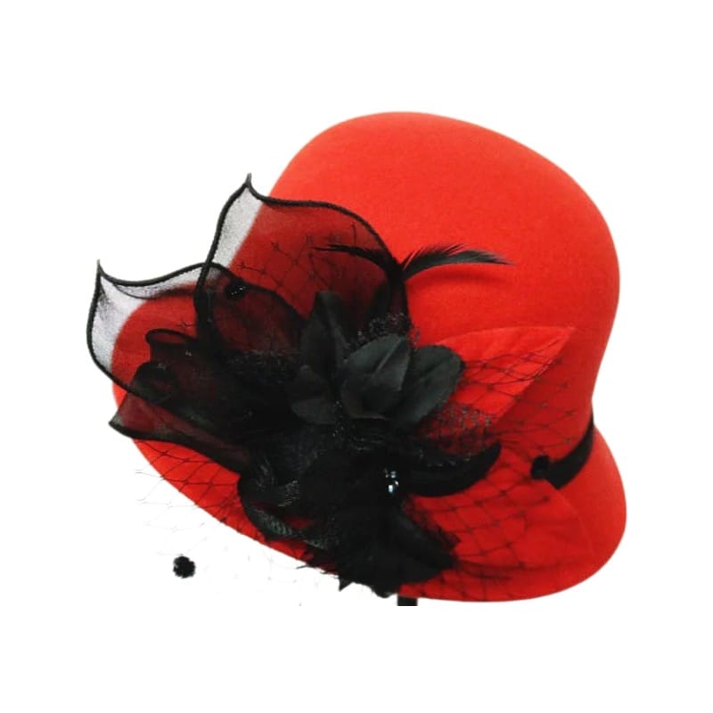 Le Comptoir du Chapeau Chapeau Femme Laine Cérémonie Ruban