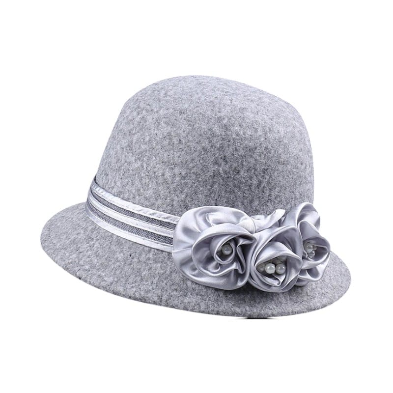 Le Comptoir du Chapeau Gris / 59 cm Chapeau Fleur Réglable Élégant