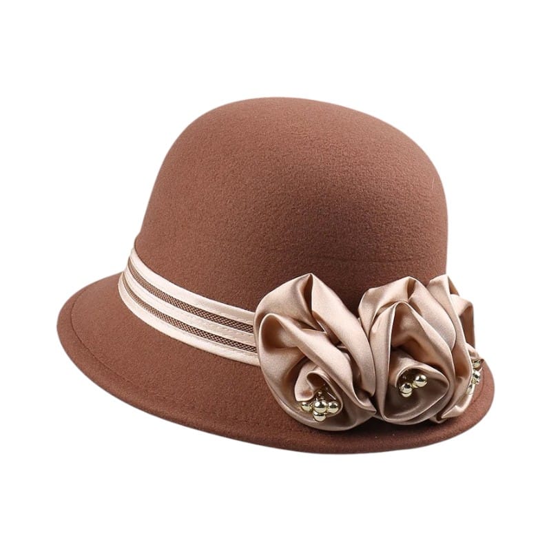 Le Comptoir du Chapeau Marron / 59 cm Chapeau Fleur Réglable Élégant