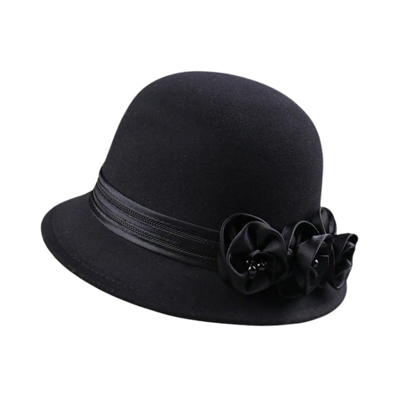 Le Comptoir du Chapeau Noir / 59 cm Chapeau Fleur Réglable Élégant