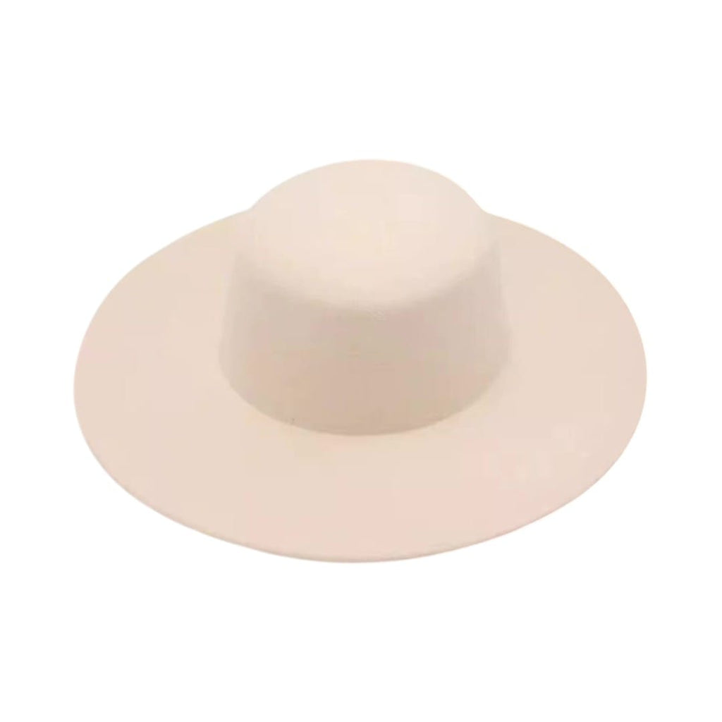Le Comptoir du Chapeau Beige / Taille unique Chapeau Jazz Flatcap Laine Large Bord