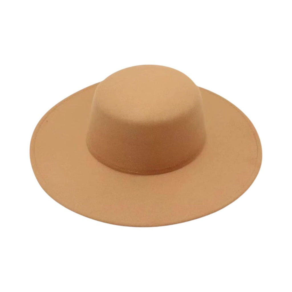 Le Comptoir du Chapeau Marron Clair / Taille unique Chapeau Jazz Flatcap Laine Large Bord