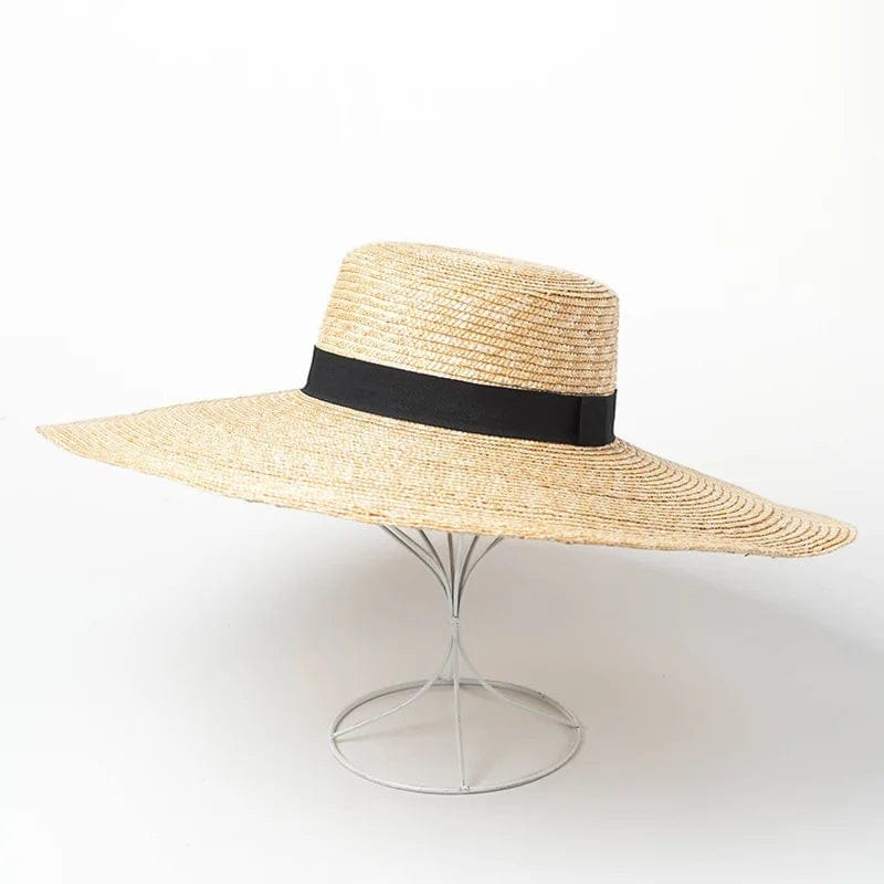 Le Comptoir du Chapeau Beige / Bord 15cm Chapeau Paille Géant Bord Extra Large