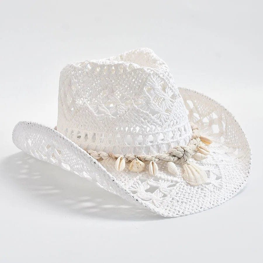 Le Comptoir du Chapeau Chapeau Panama Femme Coquillages