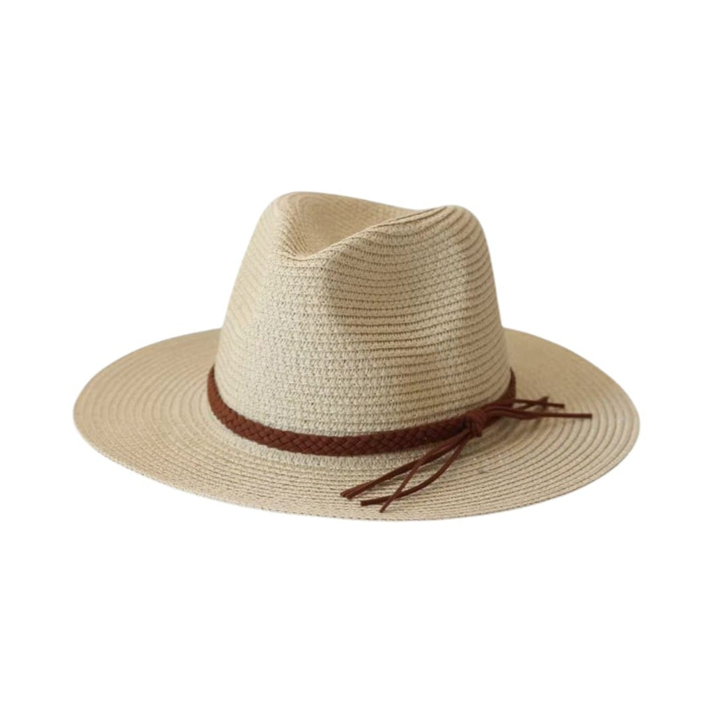 Le Comptoir du Chapeau Beige Chapeau Panama Paille Large Bord Protection UV