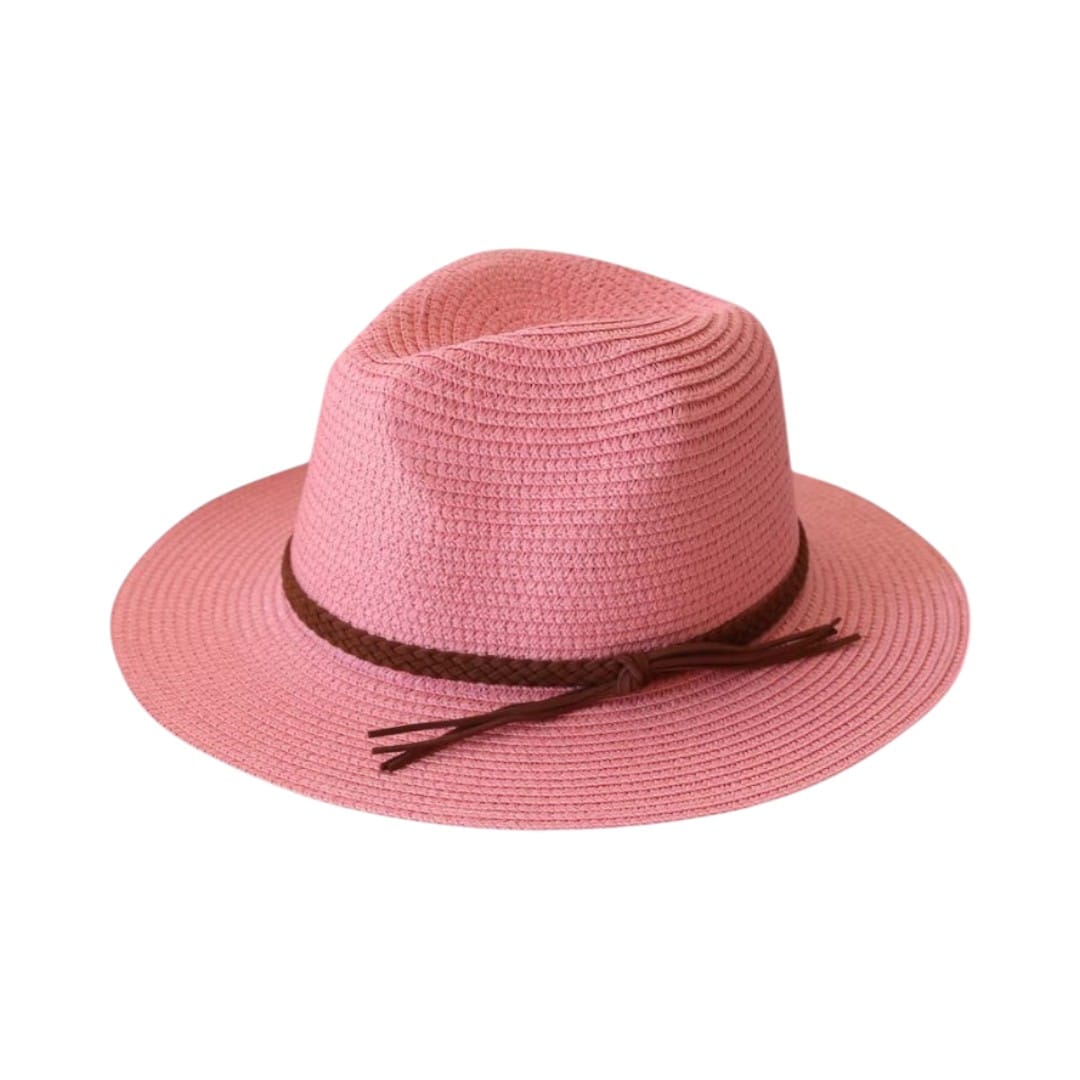Le Comptoir du Chapeau Rose Chapeau Panama Paille Large Bord Protection UV