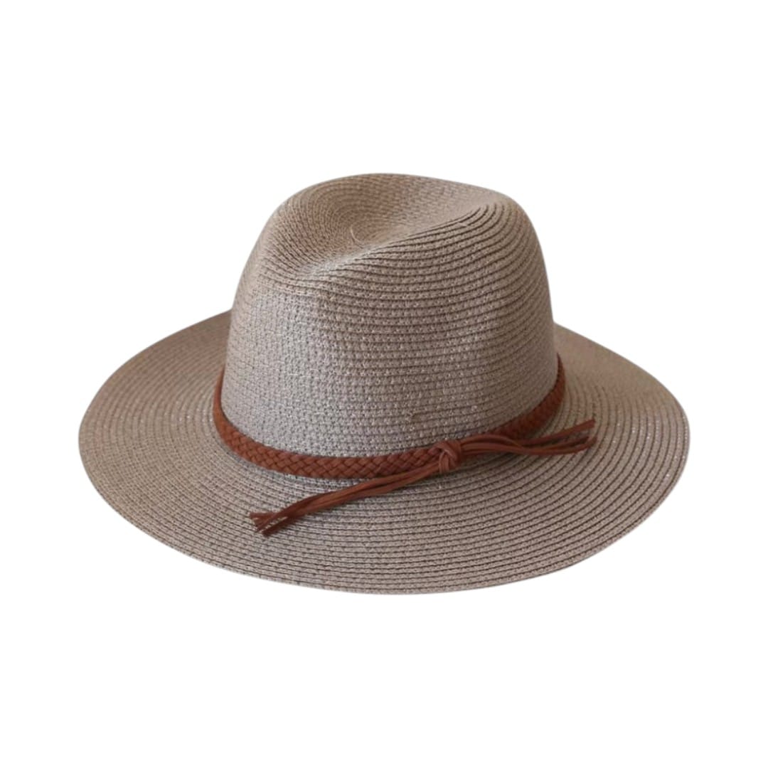 Le Comptoir du Chapeau Gris Chapeau Panama Paille Large Bord Protection UV