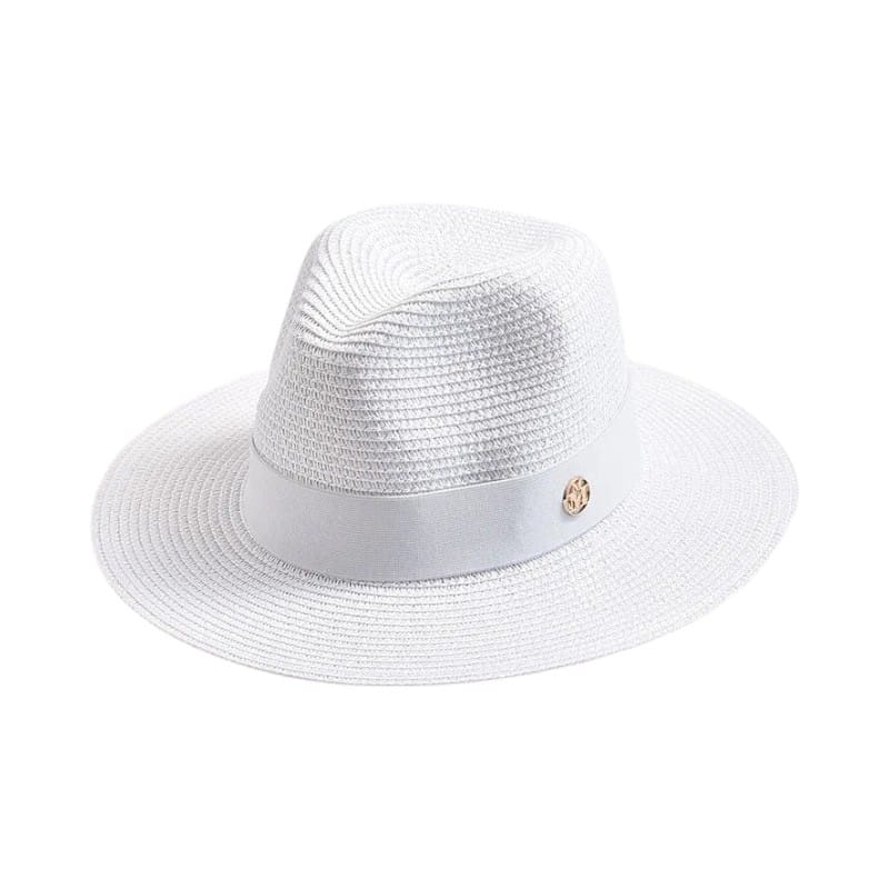 Le Comptoir du Chapeau Blanc Chapeau Panama Paille Ruban Chic