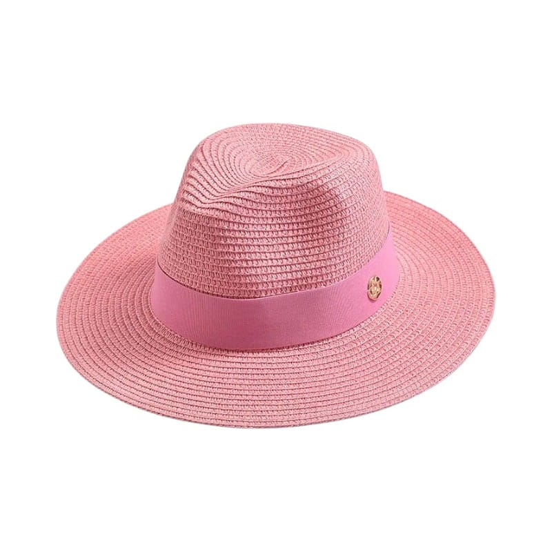 Le Comptoir du Chapeau Rose Chapeau Panama Paille Ruban Chic