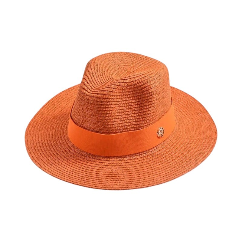 Le Comptoir du Chapeau Orange Chapeau Panama Paille Ruban Chic