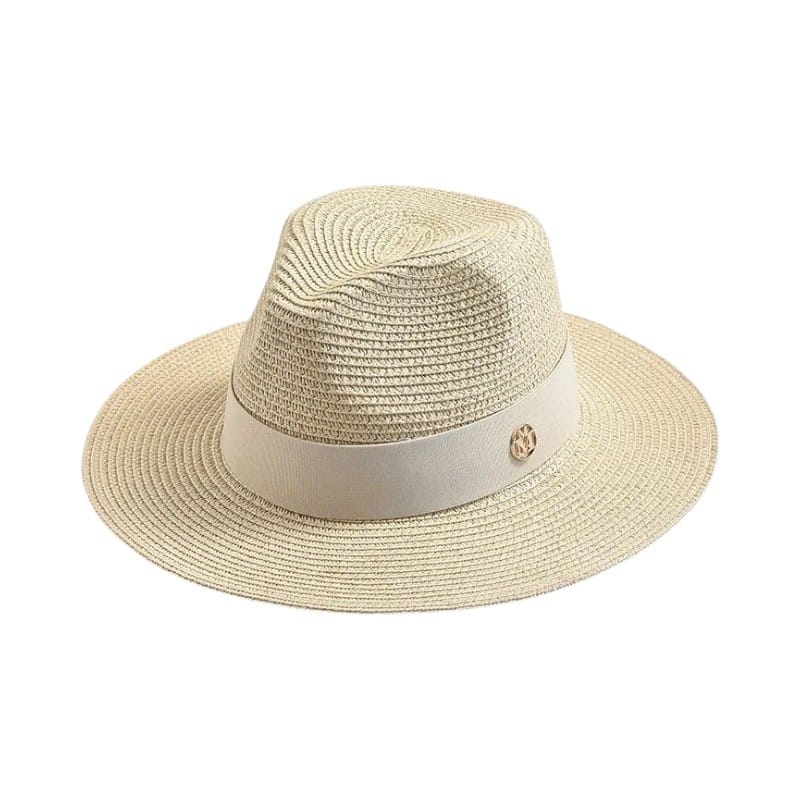Le Comptoir du Chapeau Beige Chapeau Panama Paille Ruban Chic