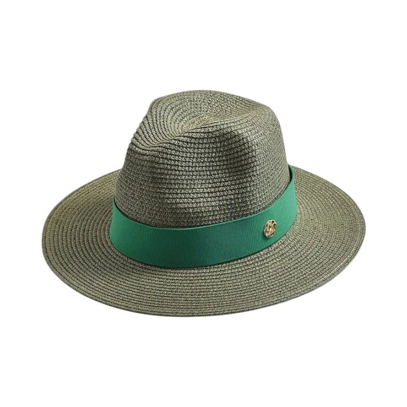 Le Comptoir du Chapeau Vert Chapeau Panama Paille Ruban Chic