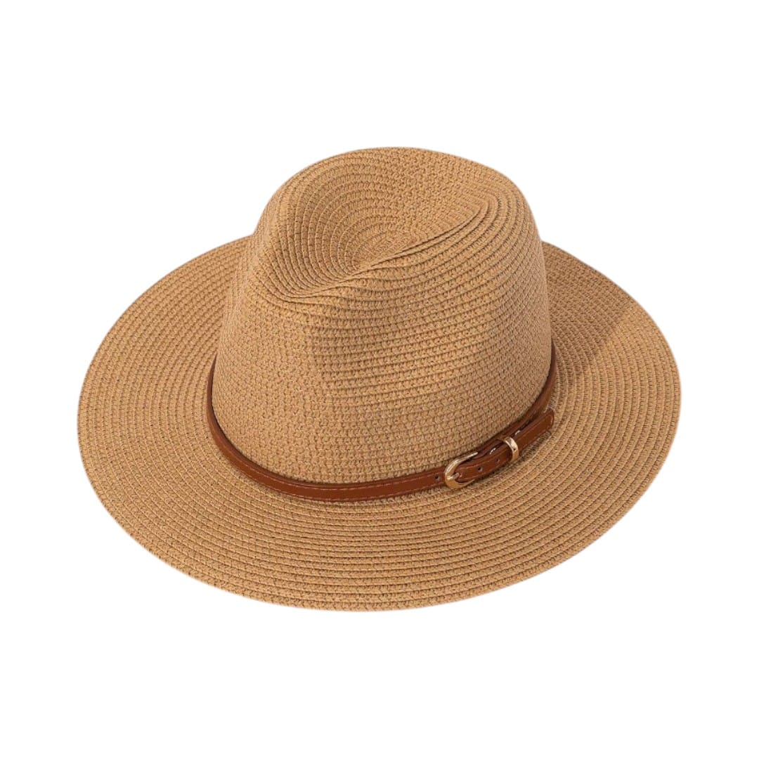 Le Comptoir du Chapeau Marron Clair Chapeau Panama Paille Tressée