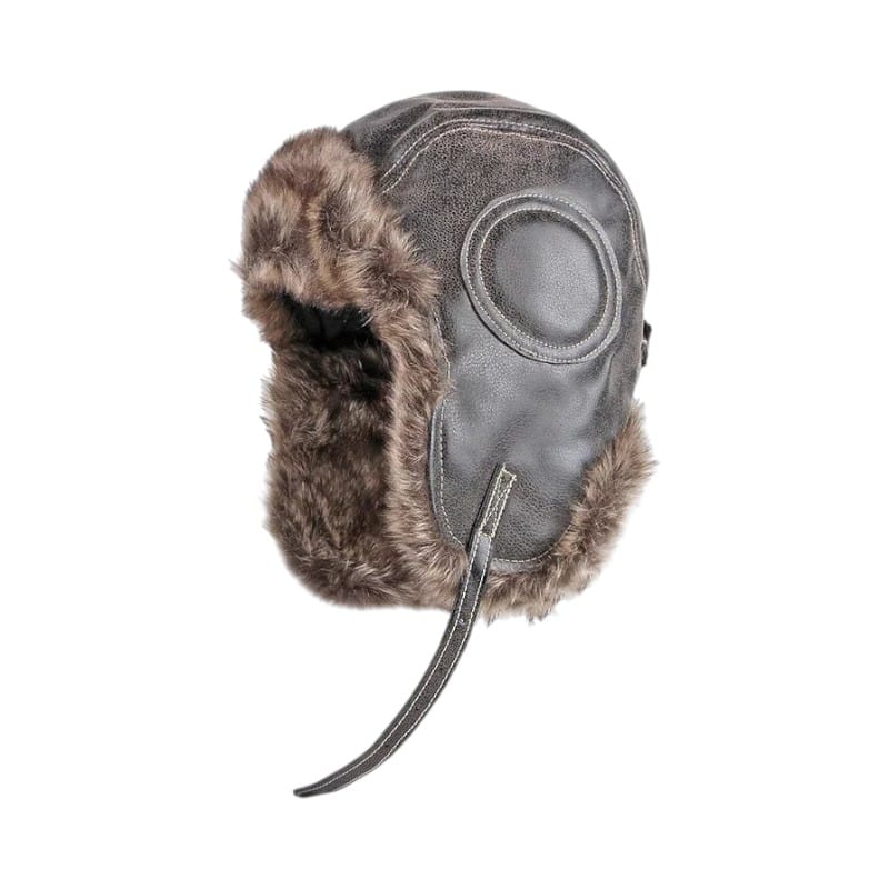 Le Comptoir du Chapeau Café / 55-60 cm Chapeau Pilote Fourrure Hiver