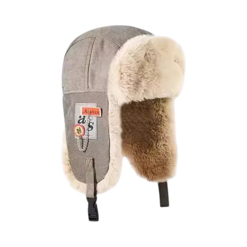 Le Comptoir du Chapeau Gris / 55-60 cm Chapeau Pilote Fourrure Hiver