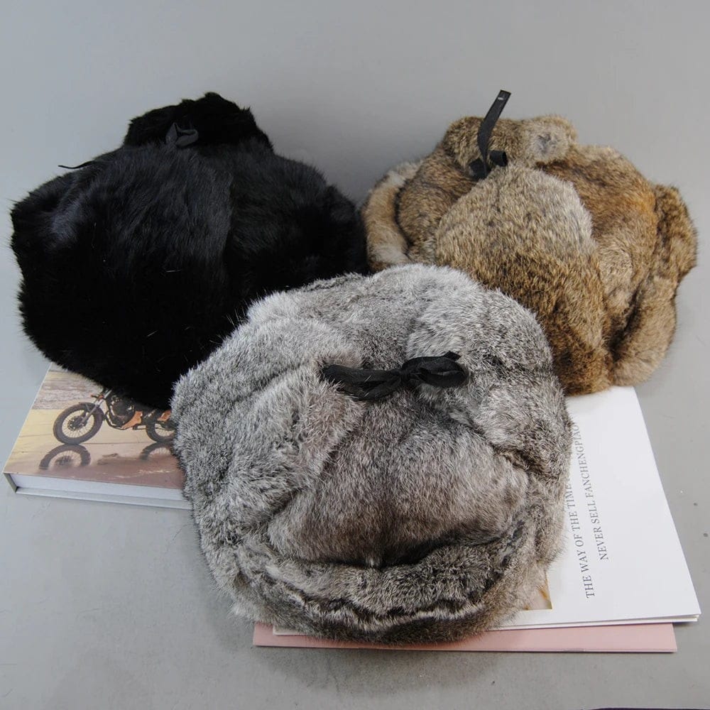 Le Comptoir du Chapeau Chapeau Russe Fourrure Lapin Naturelle