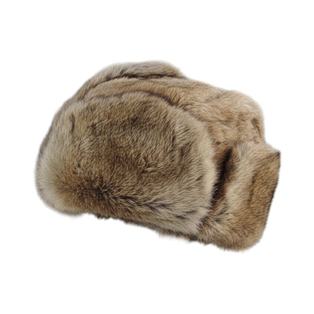 Le Comptoir du Chapeau Marron Clair / 55-56 cm Chapeau Russe Fourrure Lapin Naturelle
