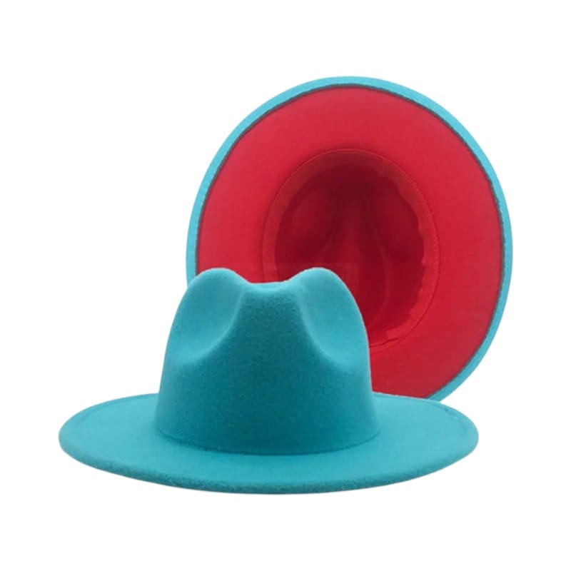 Le Comptoir du Chapeau Fedora Bicolore Feutre Large Bord Jazz