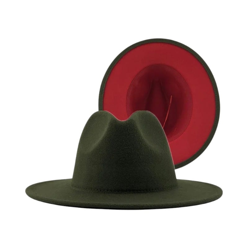 Le Comptoir du Chapeau Fedora Bicolore Feutre Large Bord Jazz