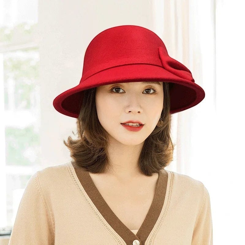 Le Comptoir du Chapeau Fedora Bowknot Feutre Femme Vintage