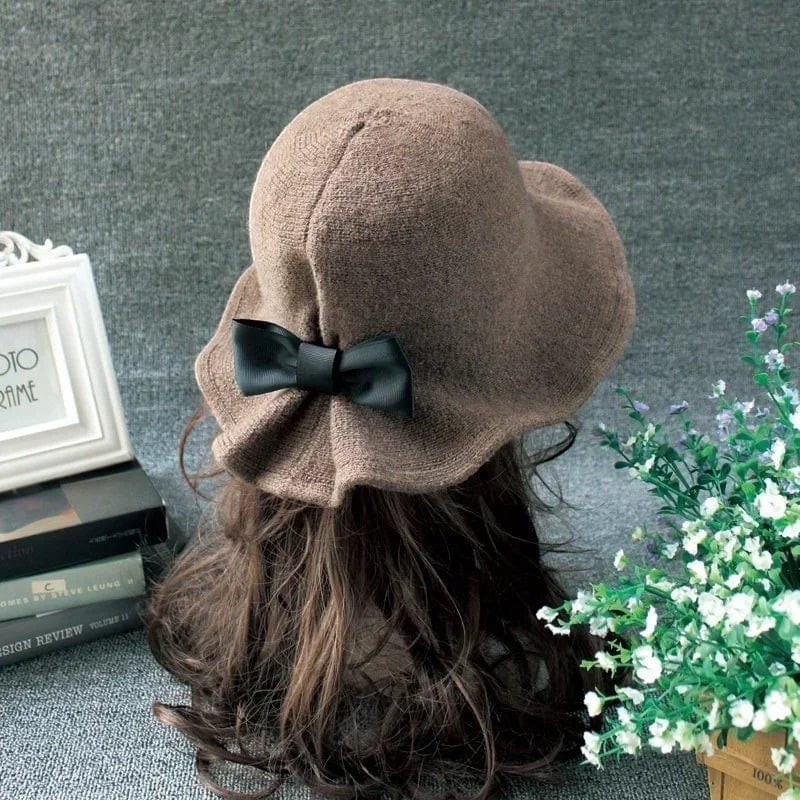Le Comptoir du Chapeau Fedora Femme Bowler Nœud Laine Cérémonie