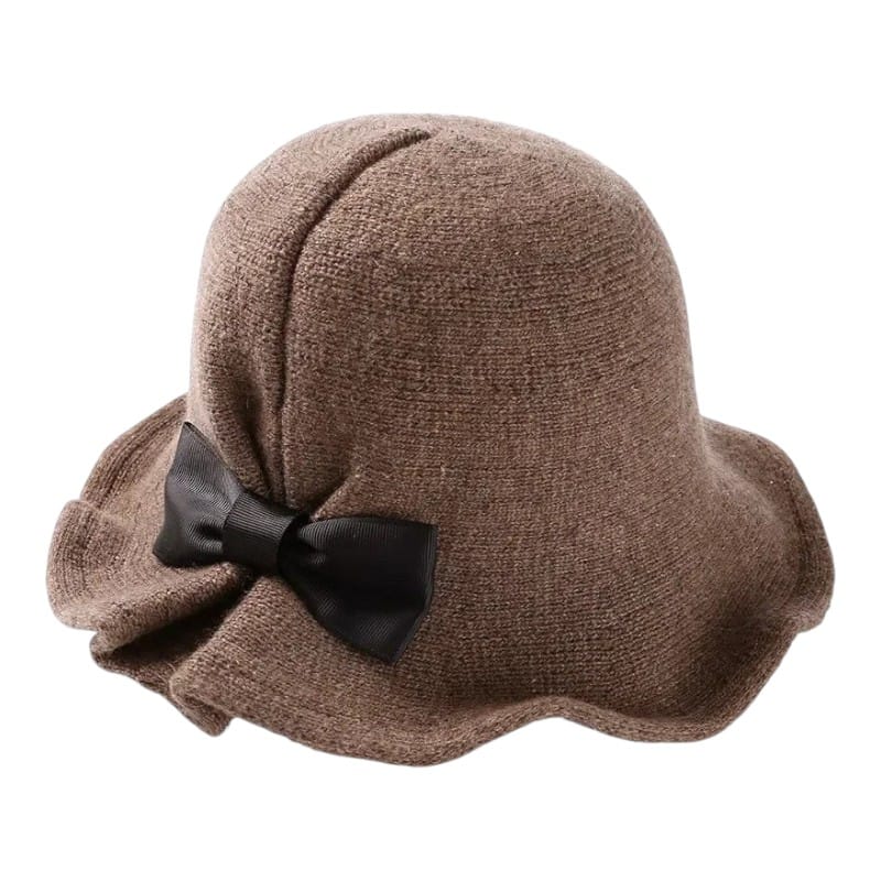 Le Comptoir du Chapeau Fedora Femme Bowler Nœud Laine Cérémonie