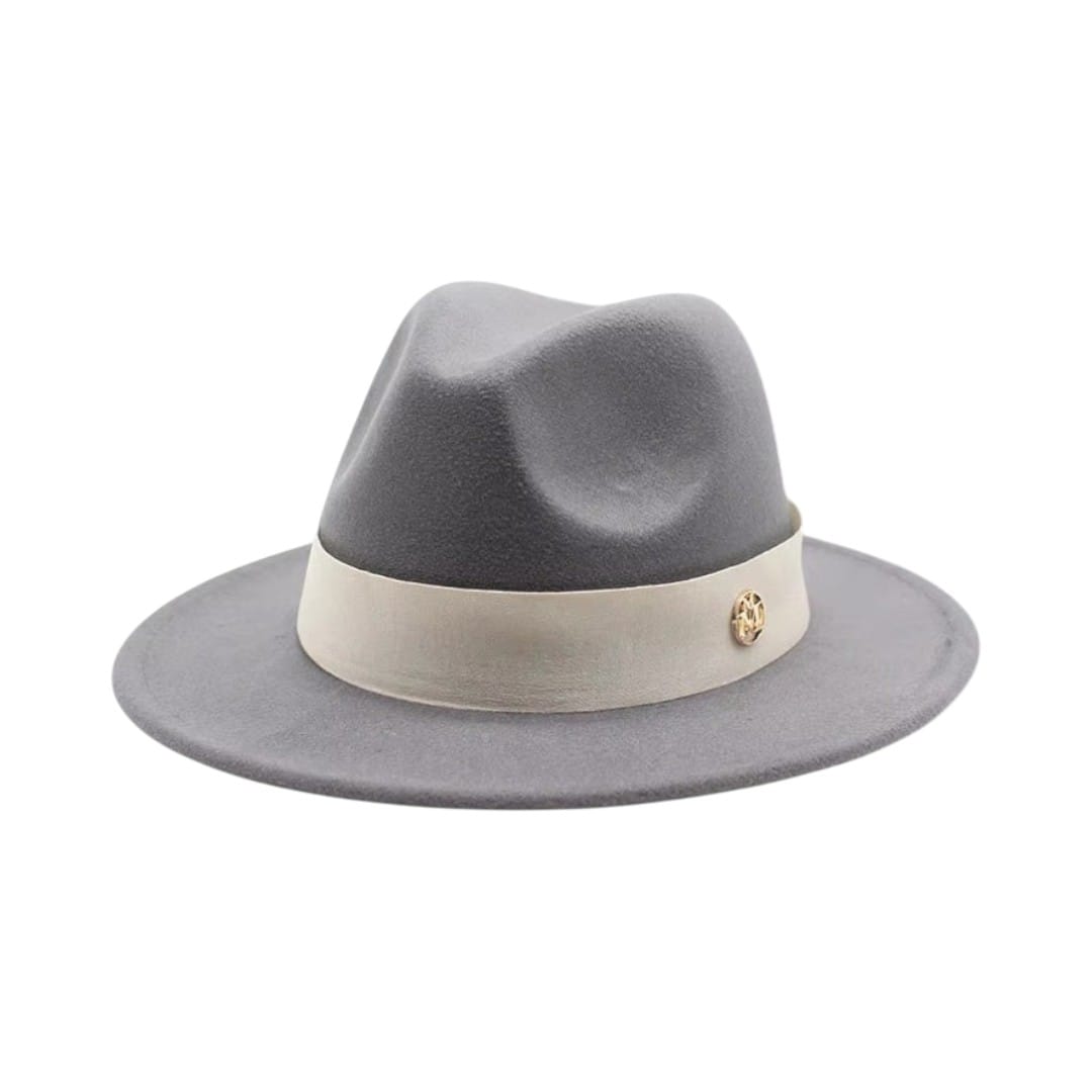 Le Comptoir du Chapeau Gris / 56-58CM Fedora Feutre Femme Élégant Cérémonie