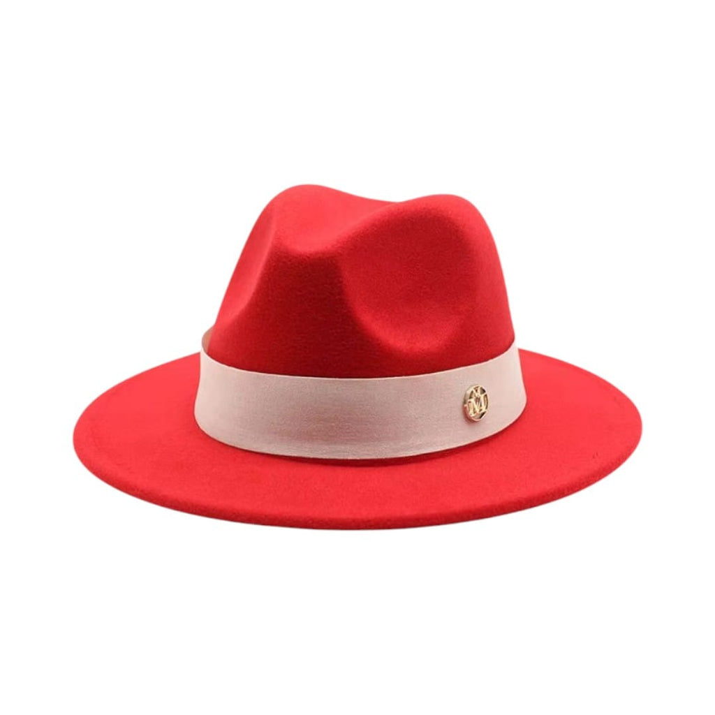 Le Comptoir du Chapeau Rouge / 56-58CM Fedora Feutre Femme Élégant Cérémonie