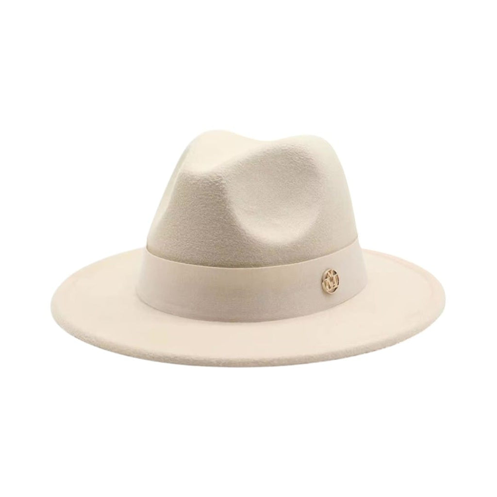 Le Comptoir du Chapeau Beige / 56-58CM Fedora Feutre Femme Élégant Cérémonie