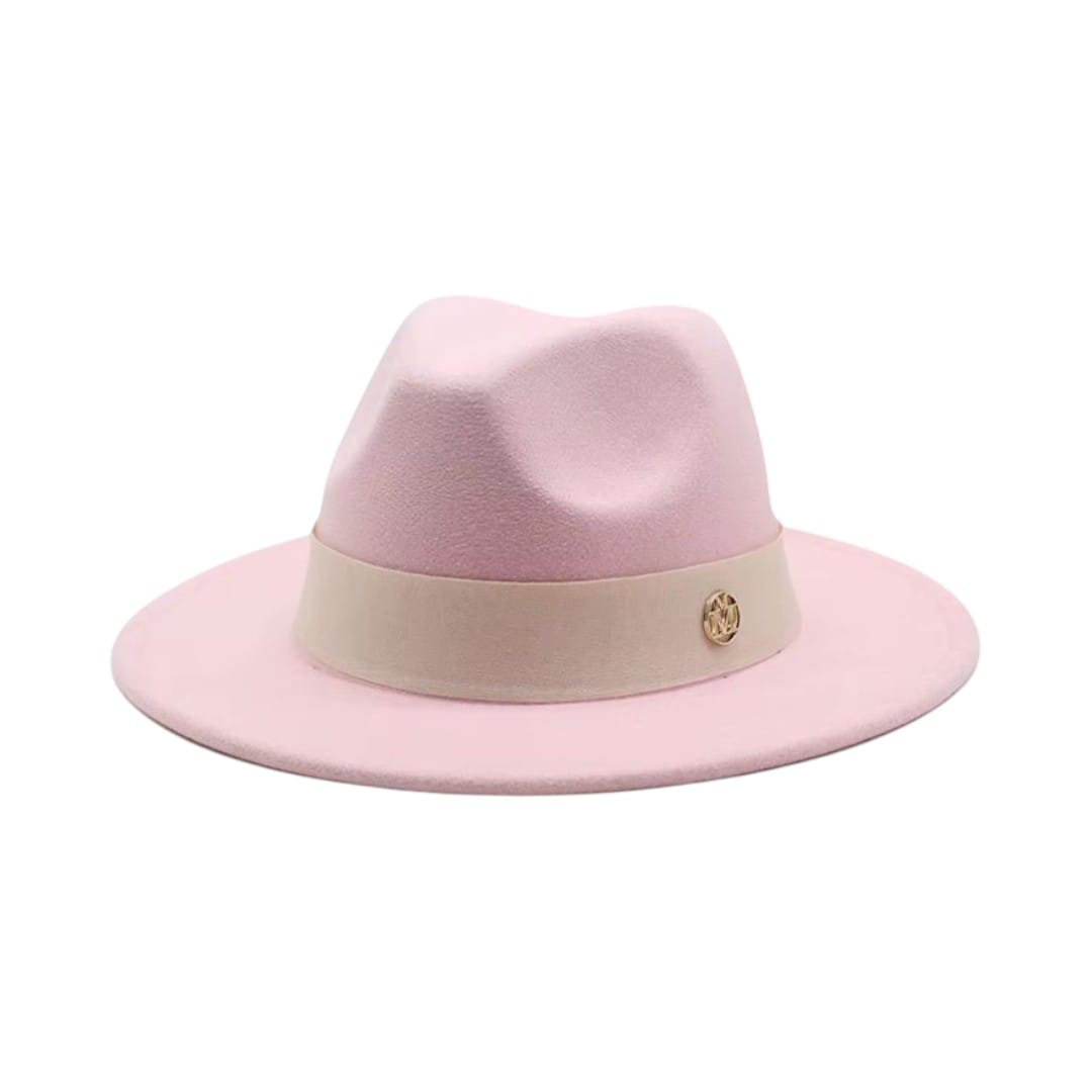 Le Comptoir du Chapeau Rose / 56-58CM Fedora Feutre Femme Élégant Cérémonie