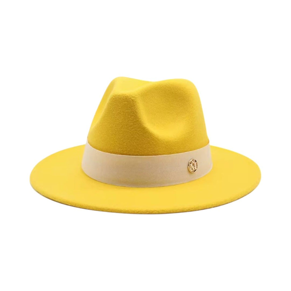 Le Comptoir du Chapeau Jaune / 56-58CM Fedora Feutre Femme Élégant Cérémonie