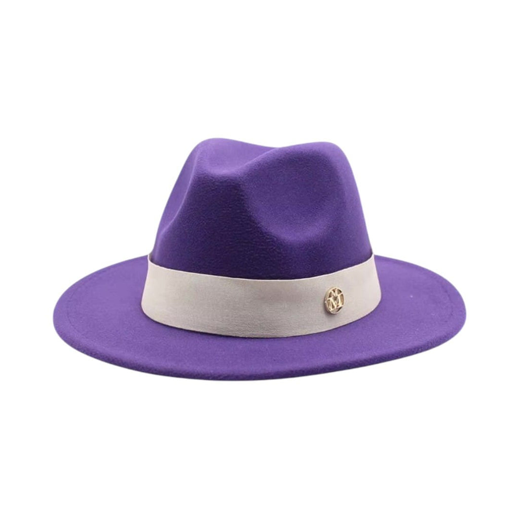 Le Comptoir du Chapeau Violet / 56-58CM Fedora Feutre Femme Élégant Cérémonie