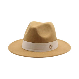 Le Comptoir du Chapeau Marron Clair / 56-58CM Fedora Feutre Femme Élégant Cérémonie