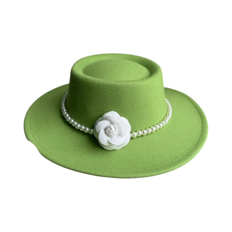 Le Comptoir du Chapeau Vert / 56 - 58cm Fedora Feutre Femme Large Bord 10cm