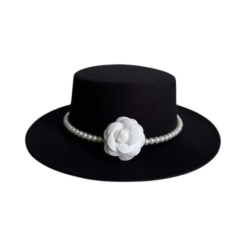 Le Comptoir du Chapeau Noir / 56 - 58cm Fedora Feutre Femme Large Bord 10cm