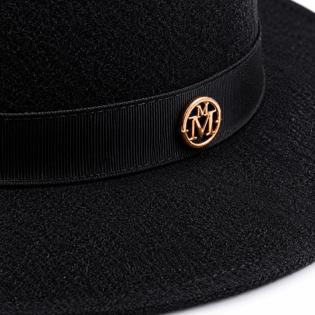 Le Comptoir du Chapeau Fedora Feutre Flat Top Grand Bord