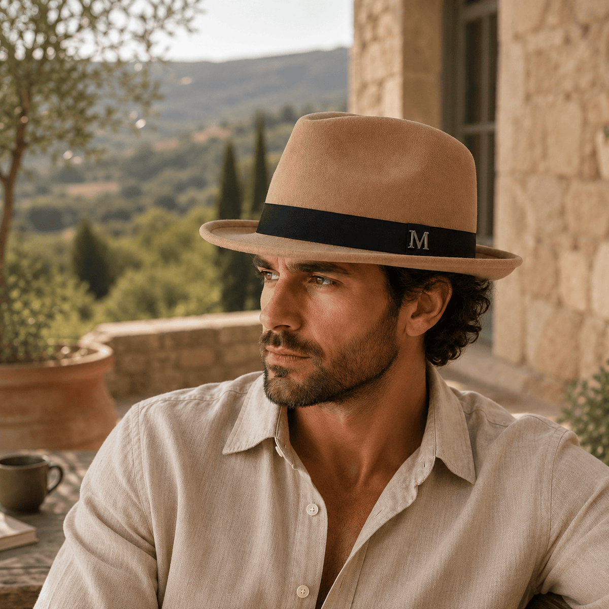 Le Comptoir du Chapeau Fedora Feutre Jazz Bord Étroit Gentleman