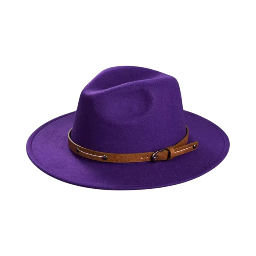 Le Comptoir du Chapeau Violet Fedora Feutre Laine Large Bord