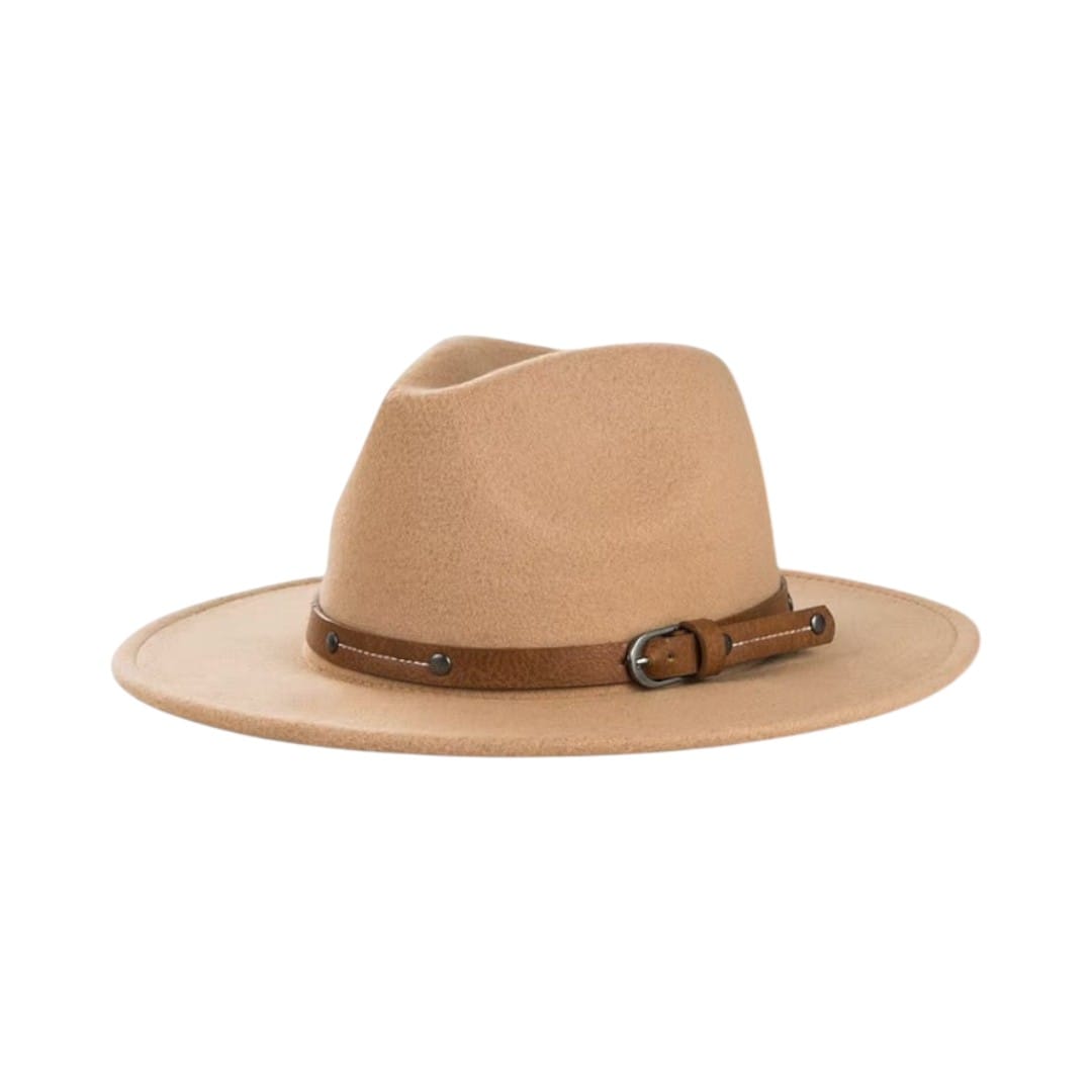 Le Comptoir du Chapeau Marron Fedora Feutre Laine Large Bord