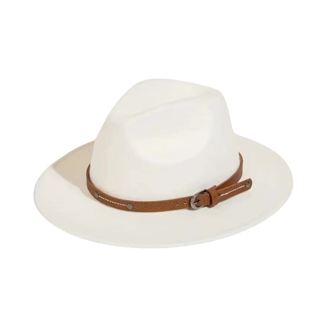 Le Comptoir du Chapeau Beige Fedora Feutre Laine Large Bord