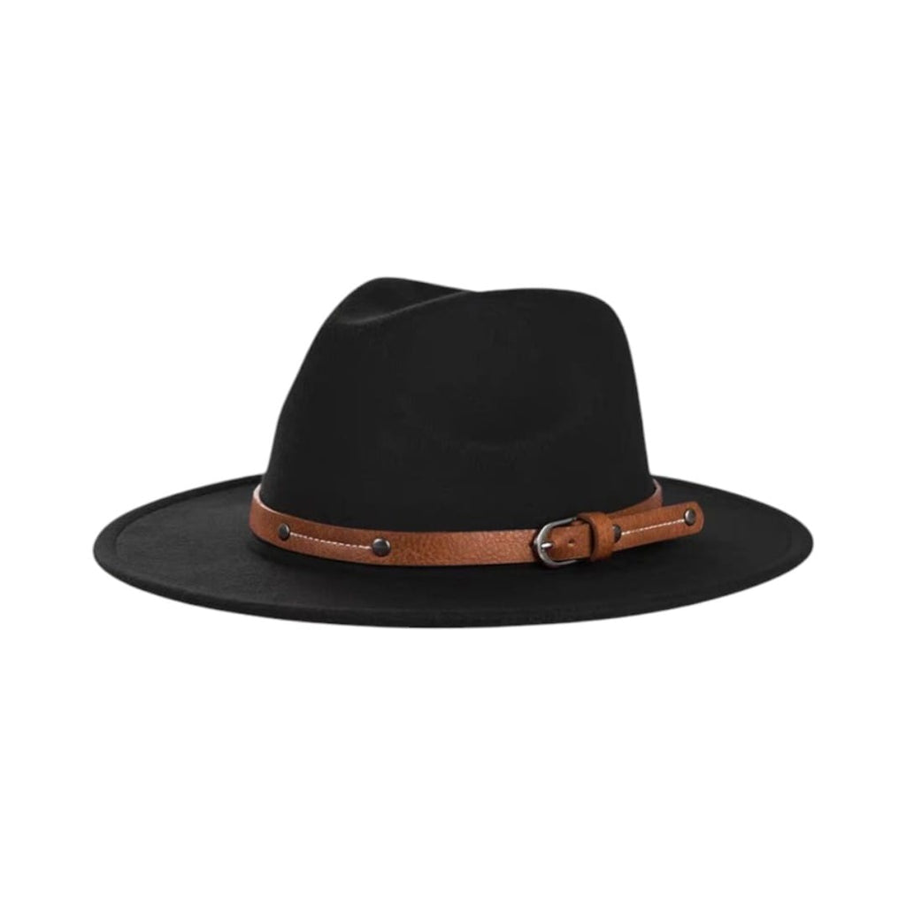 Le Comptoir du Chapeau Noir Fedora Feutre Laine Large Bord