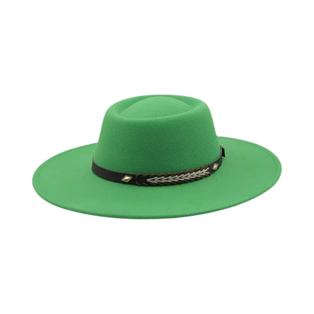 Le Comptoir du Chapeau Vert / 56-58CM Fedora Feutre Large Bord Style Britannique Femme