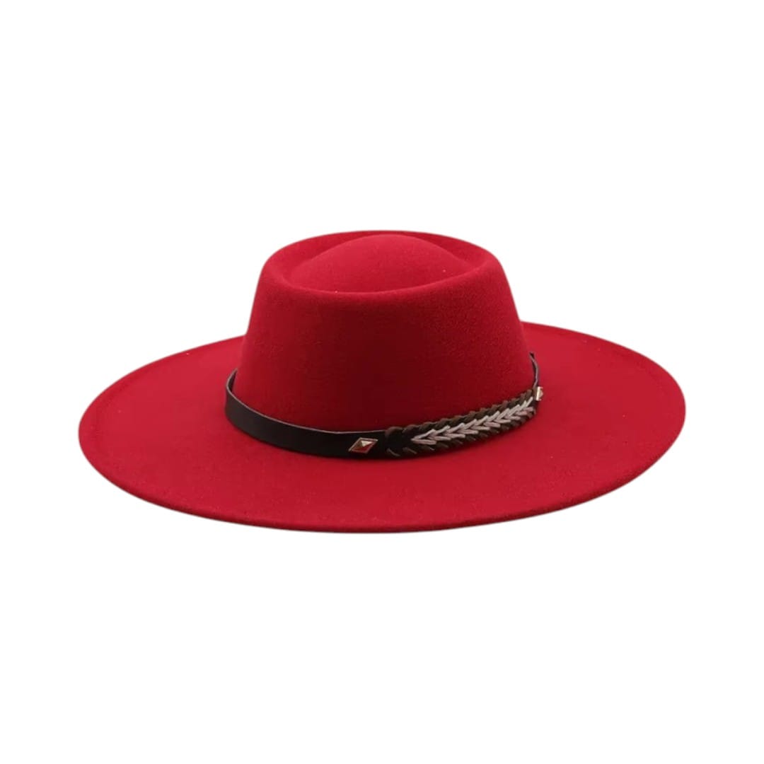 Le Comptoir du Chapeau Rouge / 56-58CM Fedora Feutre Large Bord Style Britannique Femme