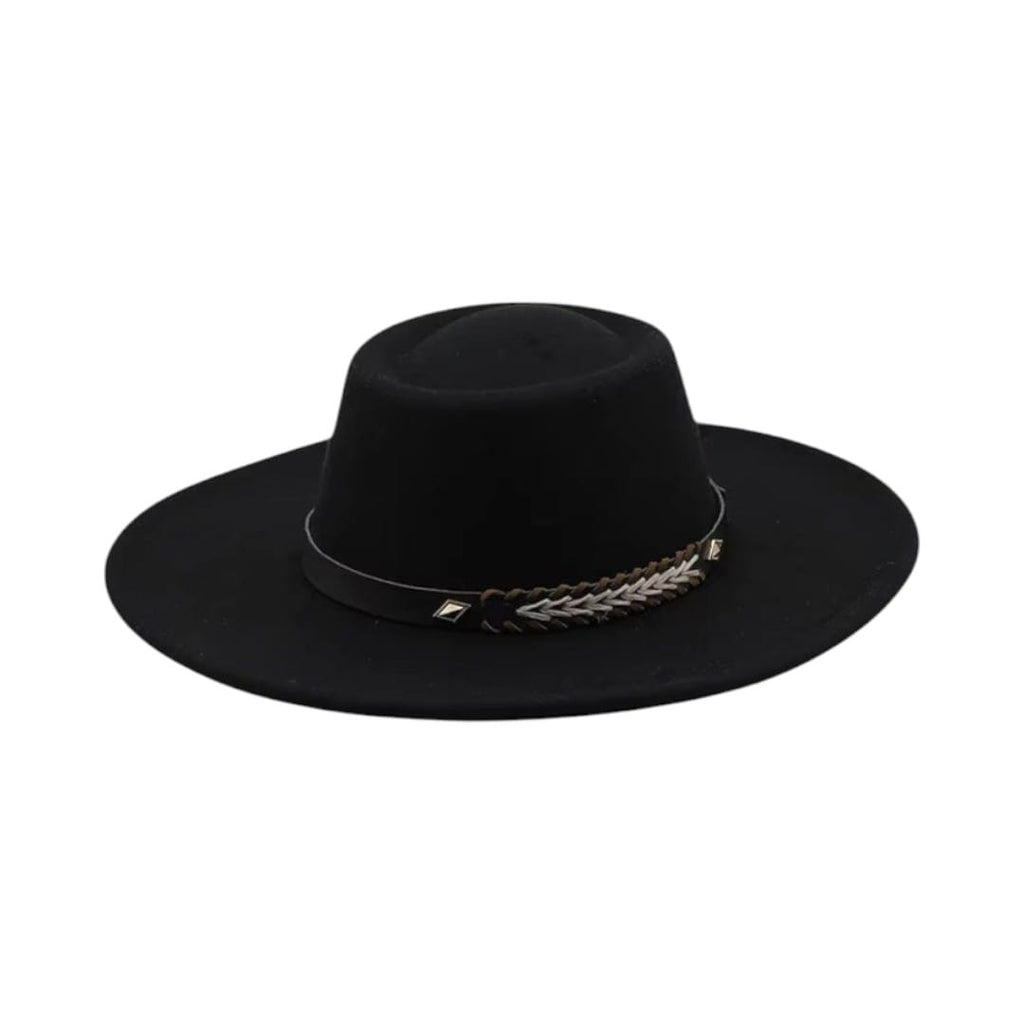 Le Comptoir du Chapeau Noir / 56-58CM Fedora Feutre Large Bord Style Britannique Femme